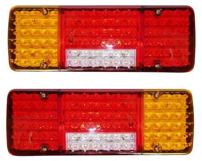 Image de Feu stop et arrière à LED avec clignotant, 12 V, pour camions, fourgonnettes, poids lourds articulés et remorques