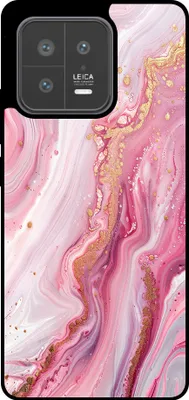 Productafbeelding van Smartphonica telefoonhoesjeGeschikt voor Xiaomi 13 met marmerprint - TPU achterkant, hoesje met marmerdesign- Roze