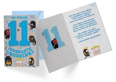 Produktbild von Karte B6 PR-312 11. Geburtstag – Kukartka