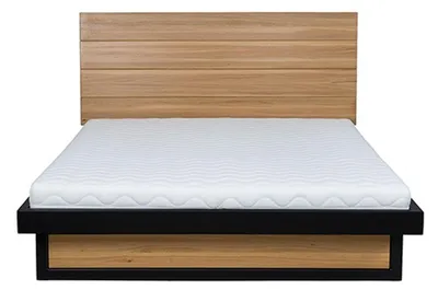 Produktbild von Modernes Bett Echtes Holz 140x200cm Design Betten Bettgestell Eiche Stil Neu