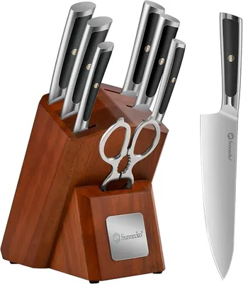 Imagen del producto de Conjunto de cuchillos de cocina en bloque, 8 piezas