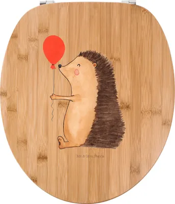 Produktbild von Mr. & Mrs. Panda WC Brille Igel Luftballon - Transparent - Geschenk, Herzlichen Glückwunsch, Sitz, Klo-Deckel, Geburtstag, Ballon, Geburtstagskind, Klodeckel, klo deckel