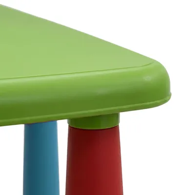 Produktbild von Kindertischset mit 2 Hockern, mehrfarbiger Kunststoff