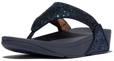 Zdjęcie produktu dla Fitflop Lulu Glitter gumowe sandały damskie z kryształkami w kolorze midnight - 5 UK - 38 EU - 7 US / Midnight
