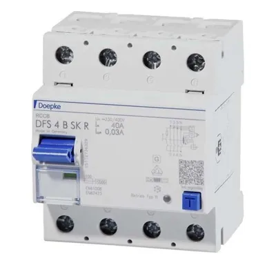 Produktbild von DOEPKE DFS4 040-4/0,03-B SK FI-Schalter 4pol.40A0,03ATypB SK Nrechts (9134988)