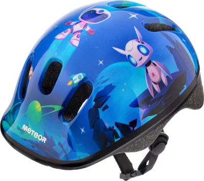 Produktbild von Meteor Schutzhelm, Kinderhelm, Fahrradhelm, Rollschuhe, KS06 Helm Kinderfahrradhelm Helm, größe S 48-52 cm Alien