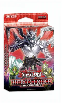 A product shot of a Yu-Gi-Oh! Structure Deck Hero Strike.