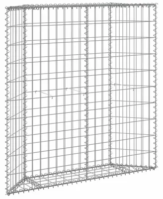 Productafbeelding van vidaXL Gabionen verhoogde border, trapeziumvorm, verzinkt staal, 100x20x100 cm