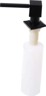 Produktbild von Aqbau® Einbau Seifenspender Waschbecken Lotionspender Spülmittelspender Eckig Schwarz