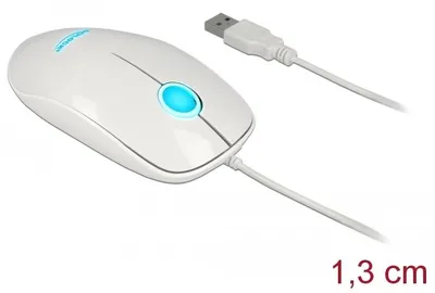 Produktbild von DeLOCK 12537, Beidhändig, Optisch, USB Typ-A, 1200 DPI, Weiß