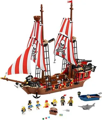 Zdjęcie produktu dla LEGO 70413 Duży statek piracki LEGO, Liczba instrukcji: 1, Liczba minifigurek: 7, Temat: Piraci LEGO, Wymiary opakowania (dł.xszer.xwys.): 48 x 37,8 x 9,4 cm, Liczba elementów: 709, Waga: 1,64 KG, Kategoria wiekowa: 7+, Wydane w: 2015, Numer: 70413-1, EAN: 5702015352352