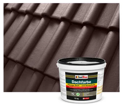Produktbild von Isolbau Dachfarbe Braun 12 kg Sockelfarbe Dachlack Fassadenfarbe wasserbasiert