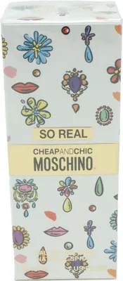 Produktbild von Moschino So Real Cheap & Chic, Frauen, 30 ml, Nicht nachfüllbare Flasche, Schwarze Johannisbeere, Orange, Himbeere, Orange, Jasmin, Magnolien, Pfingstrose, Ambrox, Zedernholz, Moschus, Eichenmoos
