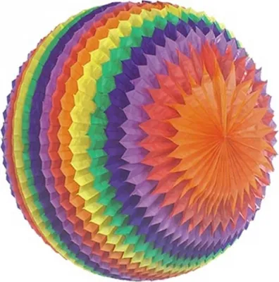 Produktbild von Papstar Streifenball Regenbogen 50cm