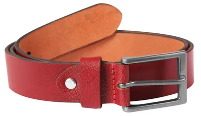 Produktbild von Leonardo Verrelli Uni Gürtel  80 cm - 140 cm (Bundweite) in Rot aus 100% Echtleder, kürzbar