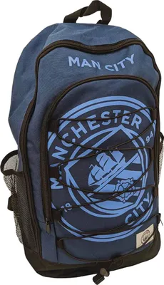 Produktbild von Manchester City FC - Rucksack, Mit großem Logo TA13872 (Einheitsgröße) (Himmelblau/Dunkelblau)