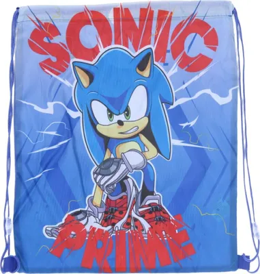 Immagine prodotto di Borsa da ginnastica Sonic per bambini Robusta borsa per la scuola e il tempo libero