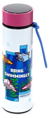 Produktbild von Puckator Edelstahl Minecraft Axolotl-thermosflasche Mit Thermometer 450ml Durchsichtig Durchsichtig One Size