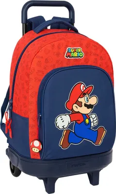 Produktbild von Safta Compact Super Mario Trick Rucksack Mit Rollen Rot,Orange  Rot,Orange One Size