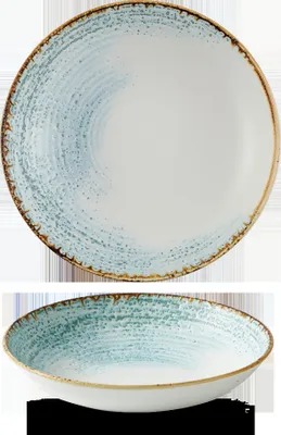 Produktbild von Churchill Super Vit Studio Prints Homespun Accents Teller Tief Coup 18,2 cm, 12 Stück, Aquamarin, Rund