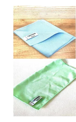 Produktbild von Mikrofasertuch Prowin WINDOW, Grün 32 cm x 64 cm und Window Blau 45 cm x 40 cm