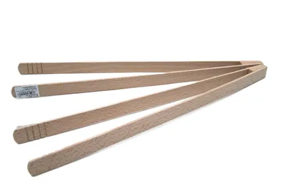 Produktbild von Grillzange Salat - Gurkenzange 40 cm Holz, 2 Stück