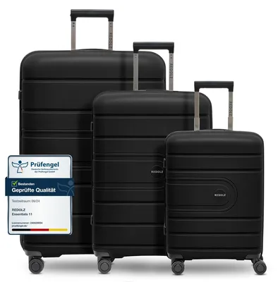 Produktbild von Kofferset Reisekoffer Trolley-Set - 3-teilig - Schwarz - Hartschale - TSA-Schloss