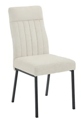 Produktbild von Hela Tische, Esszimmerstuhl Catania, Bezug Webstoff Chenille Beige Steppungen, FEDERKORB Polsterung, ergonomischer Rücken, 140kg belastbar