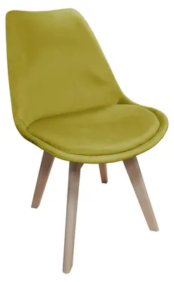 Produktbild von Stuhl Atlanta aus Samt in Curry, B48xH82xT42 cm, Sitzhöhe 44 cm, mit schrägen Beinen