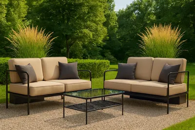 Zdjęcie produktu dla Stolik ogrodowy Teneryfa L na metalowym stelażu 122x62x41 cm