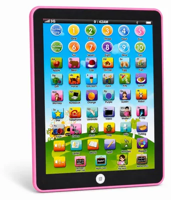 Imagen del producto de Tableta Kinder, con 6 juegos educativos, color rosa, a partir de 3 años, para niños