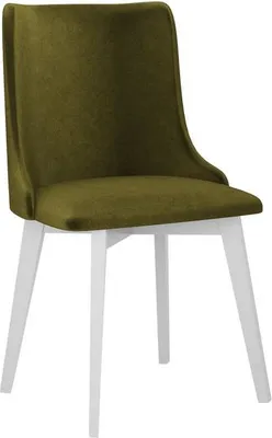 Produktbild von MIRJAN24 Stuhl Monti V, Esszimmerstuhl aus Buchenholz, 48x53x83 cm (Holzfarbe: Weiß, Stofffarbe: Zetta 297)