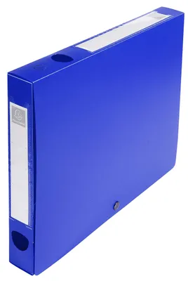 Immagine prodotto di Exacompta 10x scatola archivio + bottone, PP 700µ, dorso 40mm, A4, blu, 54632E
