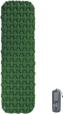 Produktbild von Famanu Schlafmatte leicht, 6,5 cm dick, aufblasbar, kompakt und wasserfest für Wandern und Camping (olivgrün)