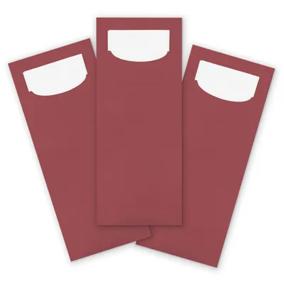 Produktbild von itenga 24x Bestecktasche / Pochetten Bordeaux mit Serviette