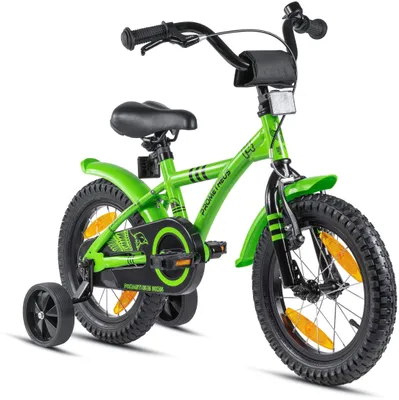 Image de Vélo pour enfants 14 pouces - Vélo pour garçons/filles - Avec roues d'entraînement - Frein à rétropédalage