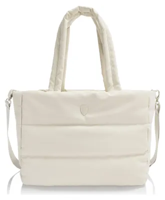 Immagine prodotto di HEYS borsa da viaggio borsa a tracolla con scomparto per laptop The Puffer Travel Tote White avorio