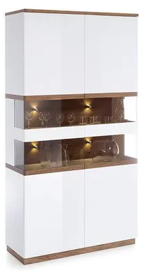 Image de Vitrine Moderne Style Salon Collection Vitrines Armoire Étagère Buffet Blanc