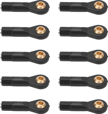 Productafbeelding van 10 stuks RC-stuurkogels, lichtgewicht, slijtvast, precieze maat M3, kogelgewricht voor 1/10 en 1/12 RC-auto's – zwart