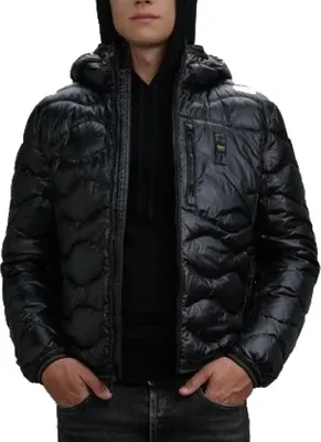 Produktbild von BLAUER Herrenjacke Schwarz WAVE mit origineller Steppung, leicht und warm