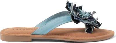 Produktbild von Lazamani Peony Damen Leder-Zehentrenner Denim Größe 37