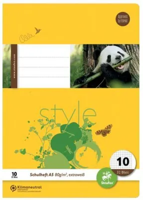 Produktbild von Staufen® style 040532010 Heft LIN10 - A5, 32 Blatt, 80 g/qm, kariert mit Rand