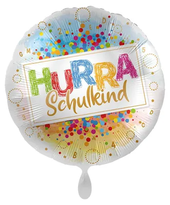 Produktbild von Hurra Schulkind Konfetti Folienballon 45cm