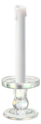 Glaskerzenhalter 8,5 cm bunt für Säulenkerzen