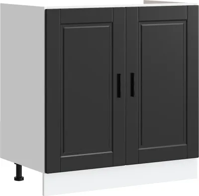 Produktbild von Spülenunterschrank Porto Schwarz 80x46x81,5 cm Holzwerkstoff