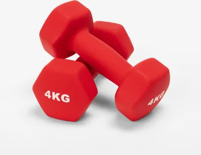 Produktbild von Megara Hantelset 2 x 4 kg aus Vinyl für Gymnastik und Fitness