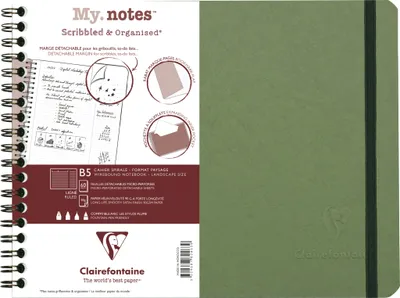 Produktbild von Clairefontaine 5x My.Notes Age Bag Spiralheft B5 60 Blatt liniert Grün 782463C