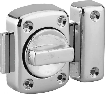 Image de Verrou à bouton Alouette pour porte intérieure, 30mm, acier, chromé brillant - THIRARD