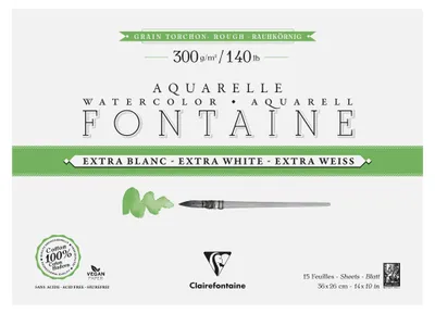 Obrázok produktu pre Clairefontaine 976081C, Umelecký papier, 300 g/m², 15 listy