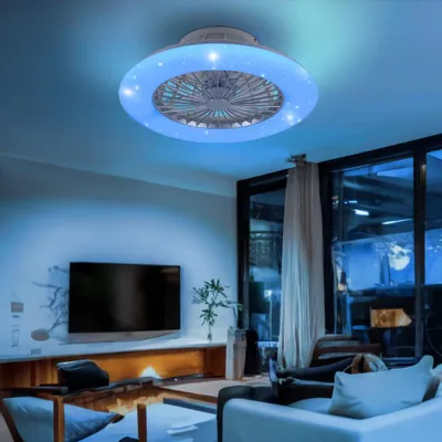 Produktbild von LED Deckenventilator, RGB, Fernbedienung, 50 cm